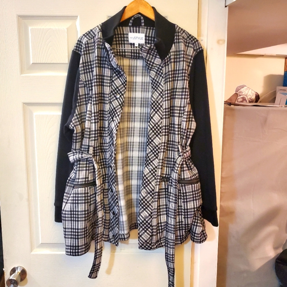 Chek Pattern Coat - Picture 3 of 3